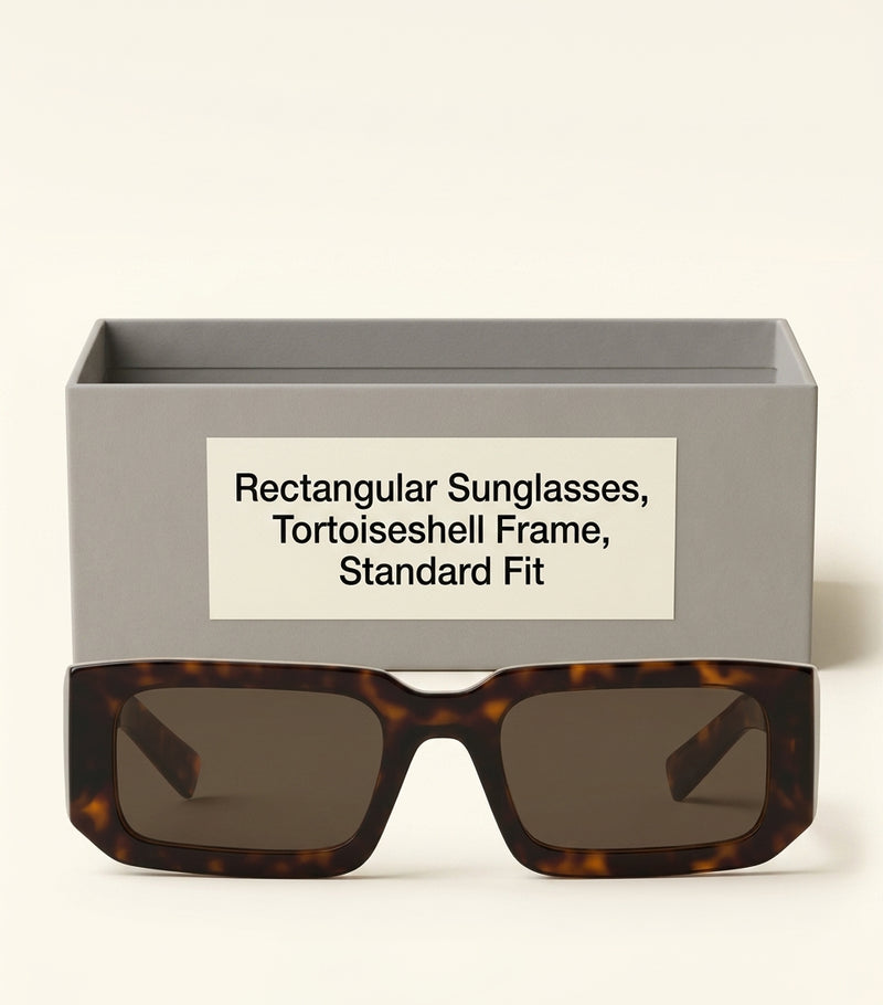 Prada rectangular sunglasses Italian craft, UK version