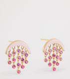 Emily P. Wheeler Baby Fringe earrings with pink opal and sapphire, UK version