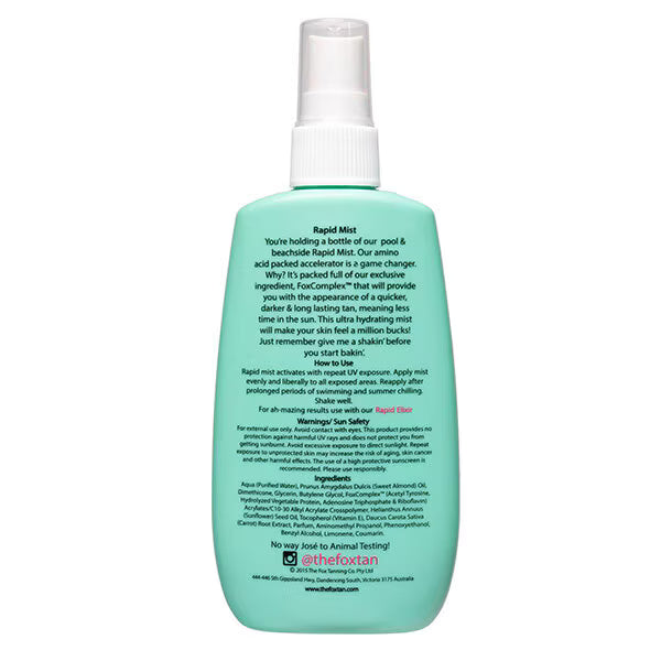 The Fox Tan Rapid Tanning Mist 120ml (British brand)