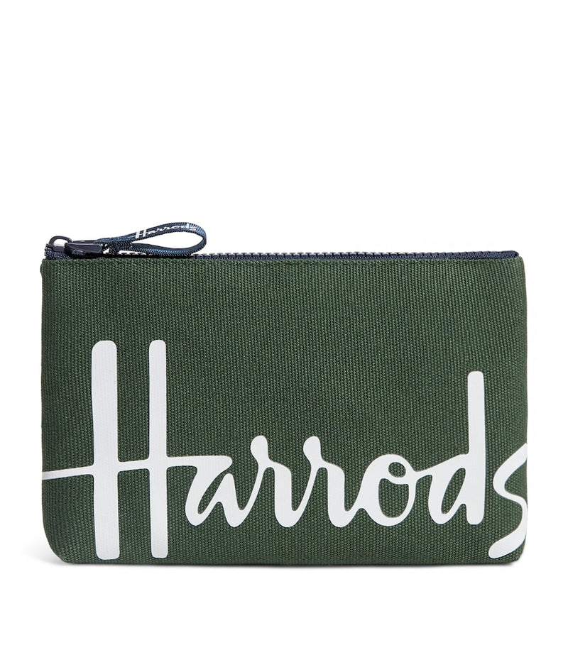 Harrods small cotton logo pouch (British brand)
