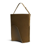 Alaïa large suede-leather hip bucket bag (British brand)