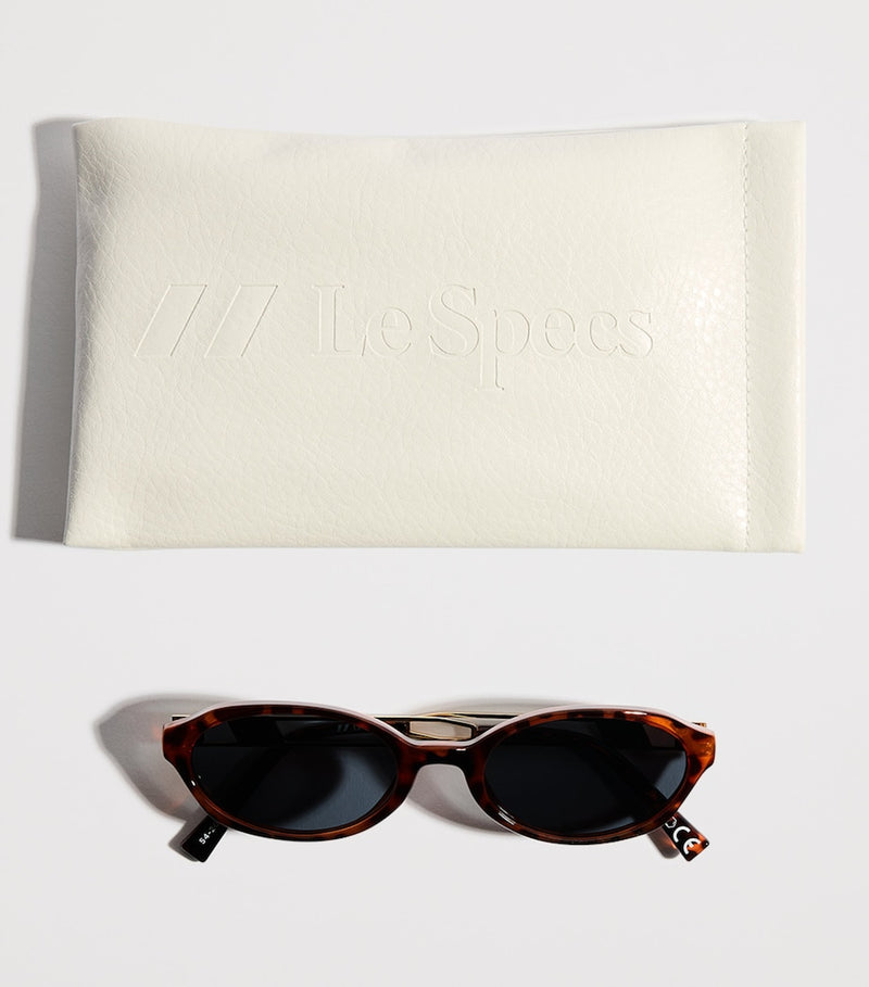 Le Specs Lunita Oval sunglasses dark tortoiseshell - British product