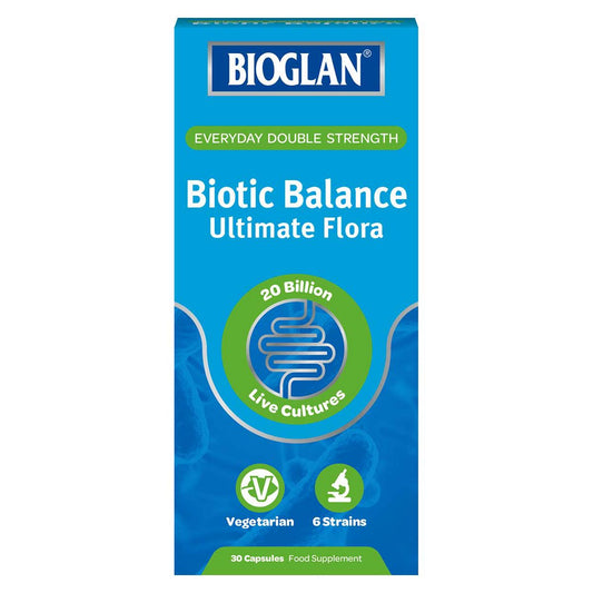 Bioglan Biotic Balance Ultimate Flora - 30 Capsules Acidophilus & Friendly Bacteria Boots   