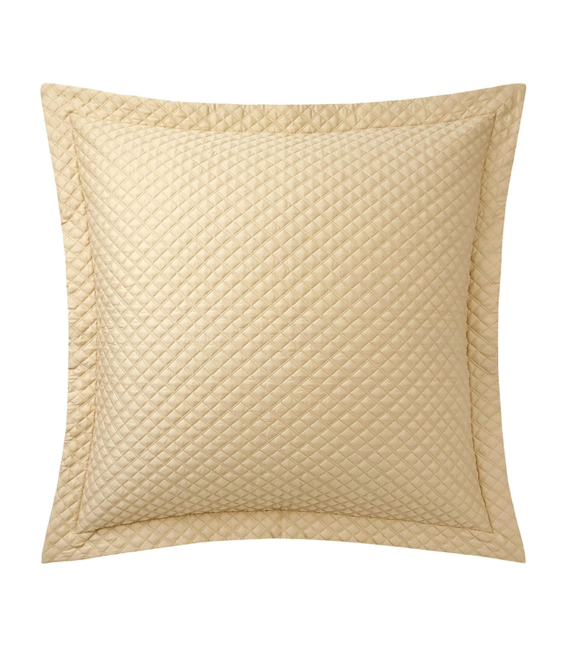 Ralph Lauren Home organic cotton sateen quilted pillowcase 65cm x 65cm, imported from the UK