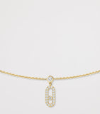 Messika Move Uno yellow gold diamond necklace 0.61ct, imported from the UK