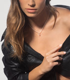 Messika pink gold pavé necklace 0.09ct - British product