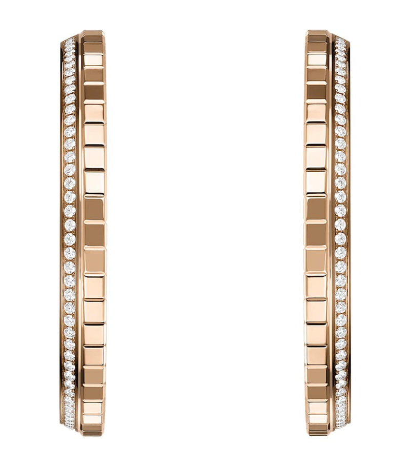 Chopard Ice Cube rose gold diamond hoop earrings, UK version