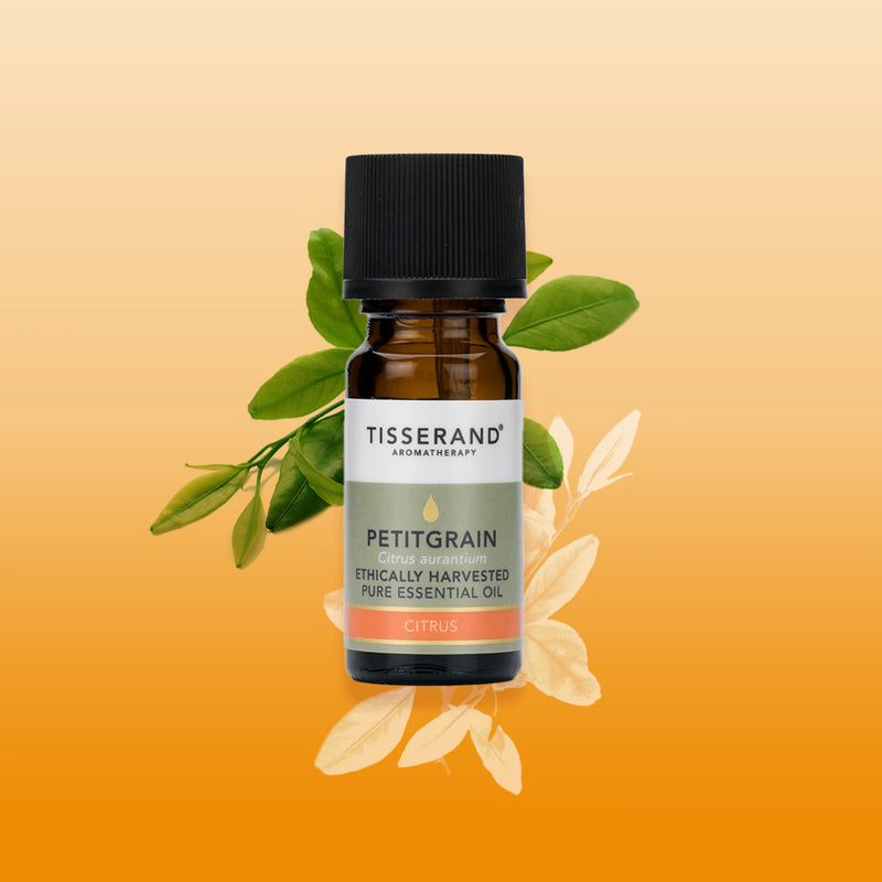 Tisserand Petitgrain Pure Essential Oil 9ml, imported from the UK