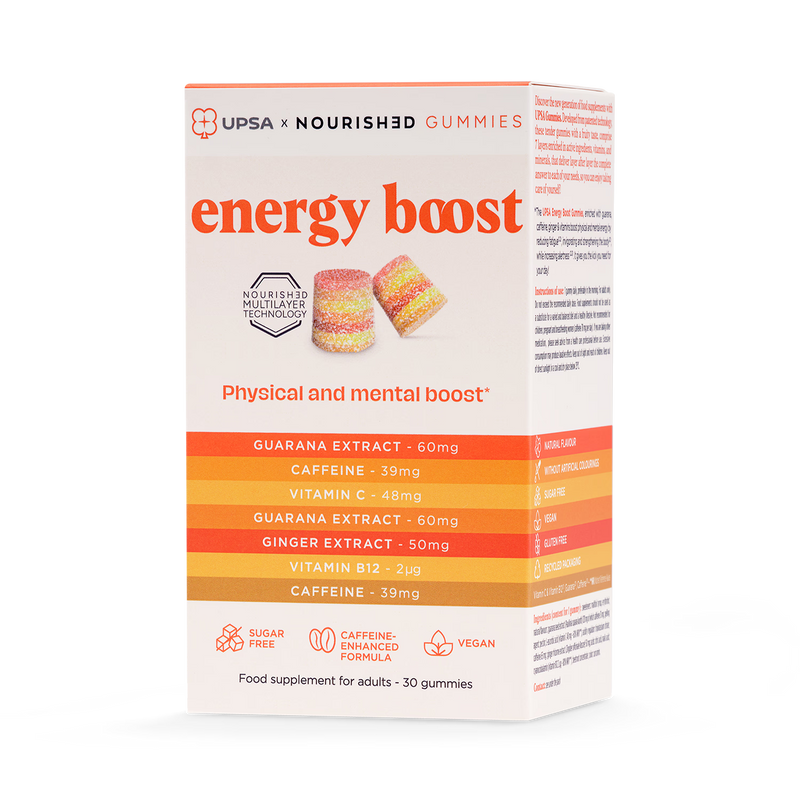 UPSA x Nourished Energy Boost Gummies 30 count - British product