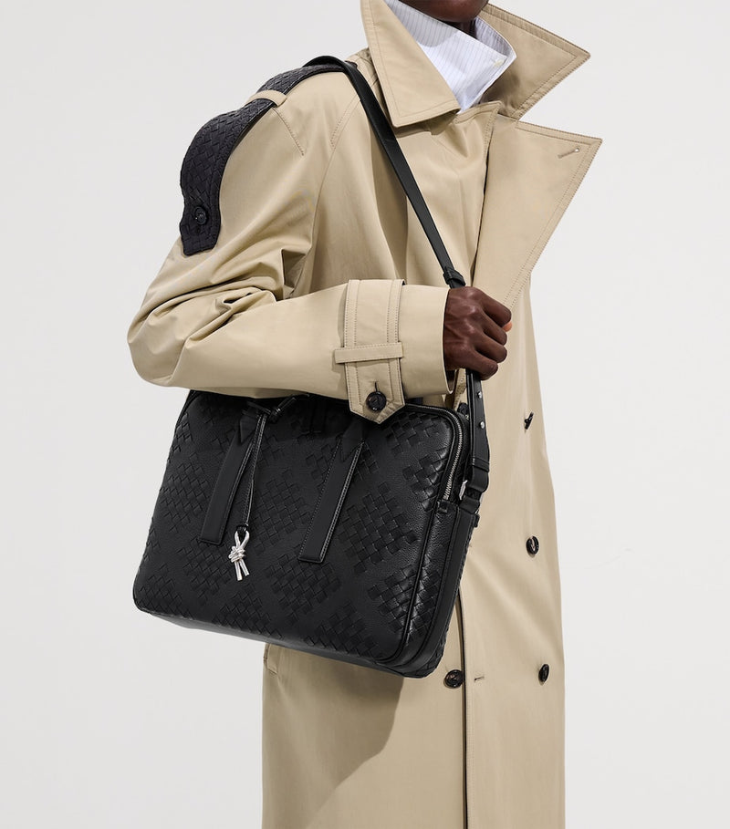 Bottega Veneta Getaway briefcase in leather Intrecciato weave - British product