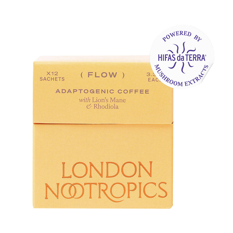 London Nootropics Flow Adaptogenic Mushroom Coffee 12 sachets (British brand)