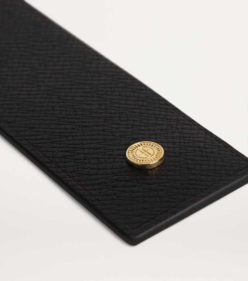 Harrods leather embossed-logo bookmark 19cm x 4cm, UK version