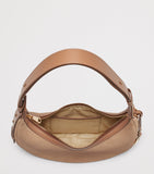 Aspinal of London Soho Crescent shoulder bag in suede, UK version