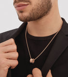 Bvlgari B.zero1 rose gold and diamond necklace, imported from the UK