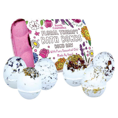 مجموعة هدايا العلاج الزهري بكرات الاستحمام الفوارة من Bomb Cosmetics، 6 قطع - تسوق عبر الإنترنت في McGrocer
