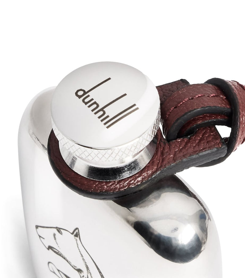 Dunhill engraved horse mini flask 45ml, UK version