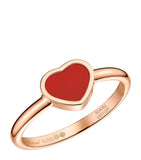 Chopard Happy Hearts ring 18k rose gold carnelian, UK version