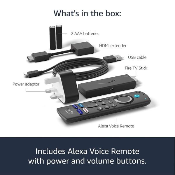 Amazon Fire TV Stick streaming device with Alexa Voice Remote, UK version