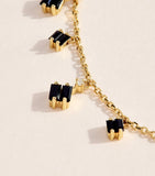 Suzanne Kalan Bold Cascade necklace black sapphire diamond 18k gold - British product