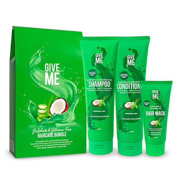Give Me sulphate-free haircare bundle with mask, imported from the UK