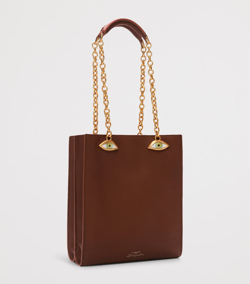 Schiaparelli leather face top-handle bag - British product