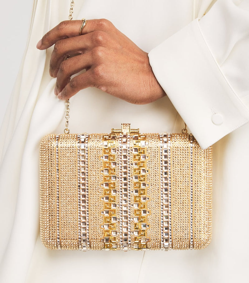 Judith Leiber crystal lattice clutch, UK version