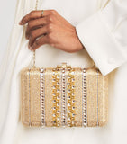 Judith Leiber crystal lattice clutch, UK version