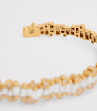 Suzanne Kalan yellow gold diamond bangle small size (British brand)