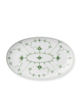 Harrods Royal Copenhagen Porcelain Green Fluted Plain Oval Assiette 23.5cm- Buy online at McGrocer