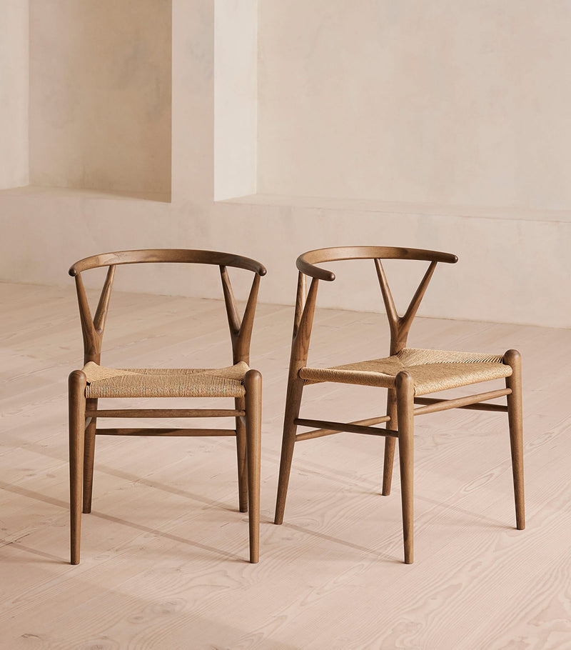 Soho Home Sitwell walnut chairs set of 2 (British brand)