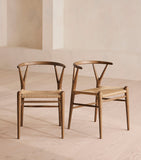 Soho Home Sitwell walnut chairs set of 2 (British brand)