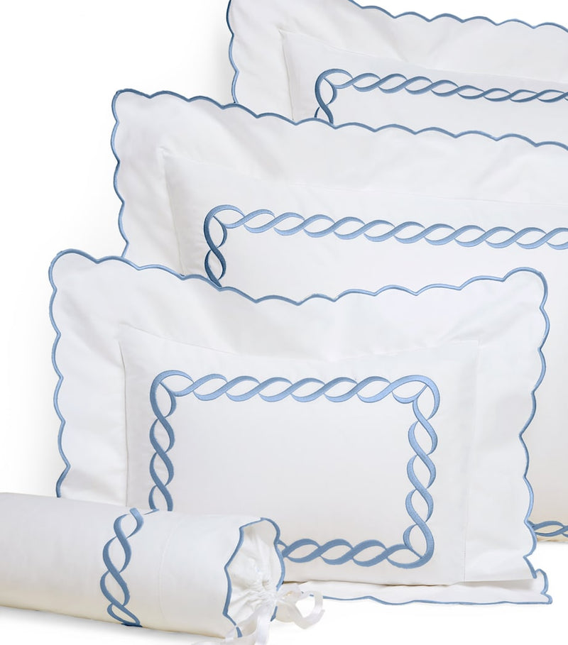 Pratesi Treccia Oxford pillowcase 50cm x 90cm, imported from the UK