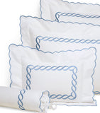 Pratesi Treccia Oxford pillowcase 50cm x 90cm, imported from the UK