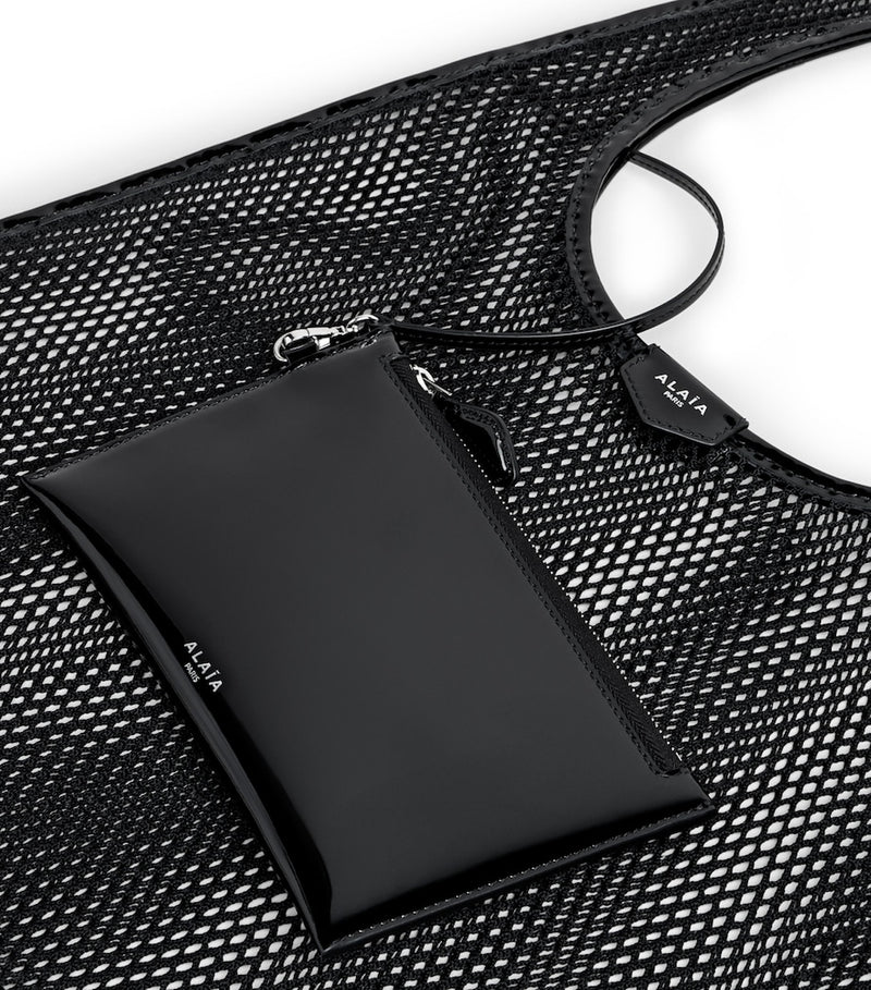 Alaïa leather-trim fishnet shoulder bag, imported from the UK