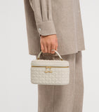 Bvlgari vanity case bag in Perla White calf leather, UK version