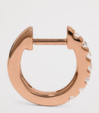 Harrods rose gold diamond huggie earrings 0.20ctw, imported from the UK