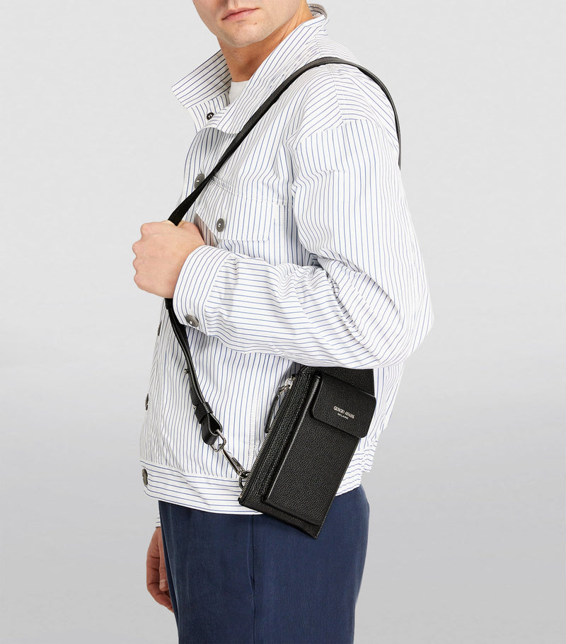 Giorgio Armani luxury leather cross-body bag (British brand)