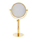 Zodiac double-sided circle table mirror with gold-plated edge (British brand)