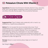 WeightWorld Potassium Supplement 1460mg vegan tablets 180 count (British brand)
