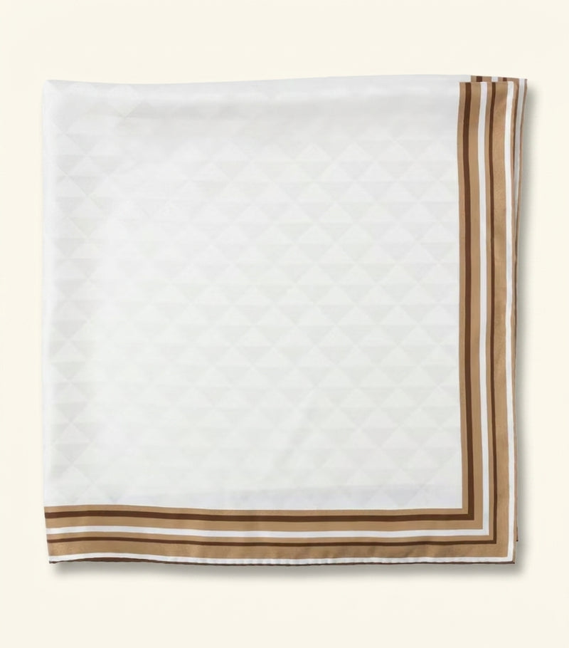 Prada silk twill jacquard scarf 90cm, imported from the UK