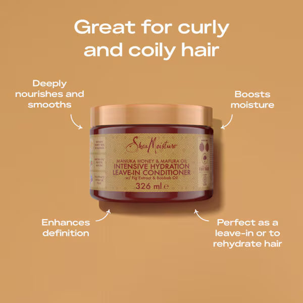 SheaMoisture Manuka Honey and Mafura Oil Leave-In Conditioner 326ml imported from the UK