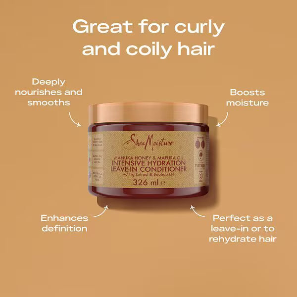 SheaMoisture Manuka Honey and Mafura Oil Leave-In Conditioner 326ml imported from the UK