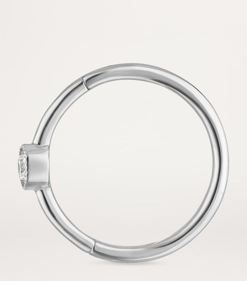 Maria Tash scalloped diamond clicker hoop earring 9.5mm, UK version
