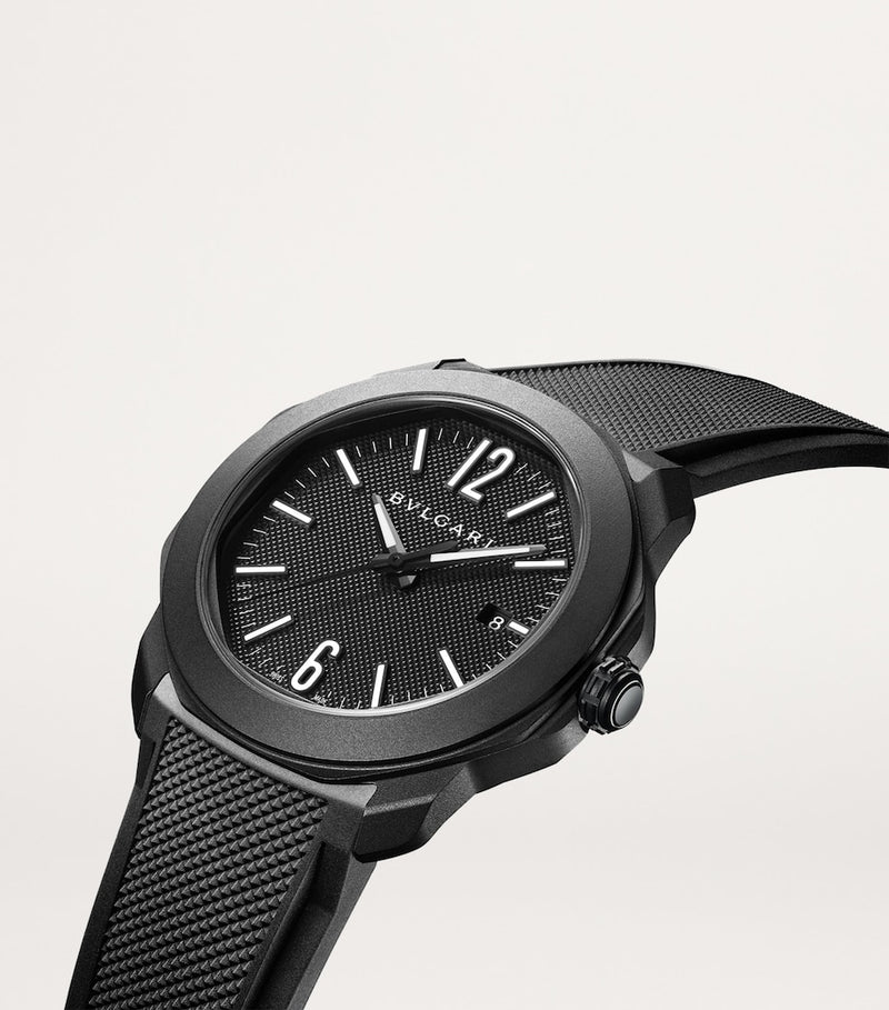 Bvlgari Octo Roma watch black dial 41mm, imported from the UK