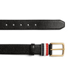 Thom Browne Leather Tricolour Belt 3.5cm, imported from the UK