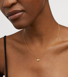 Monica Vinader gold vermeil diamond April birthstone necklace, imported from the UK