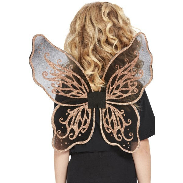 Smiffys gold butterfly wings 43cm, imported from the UK