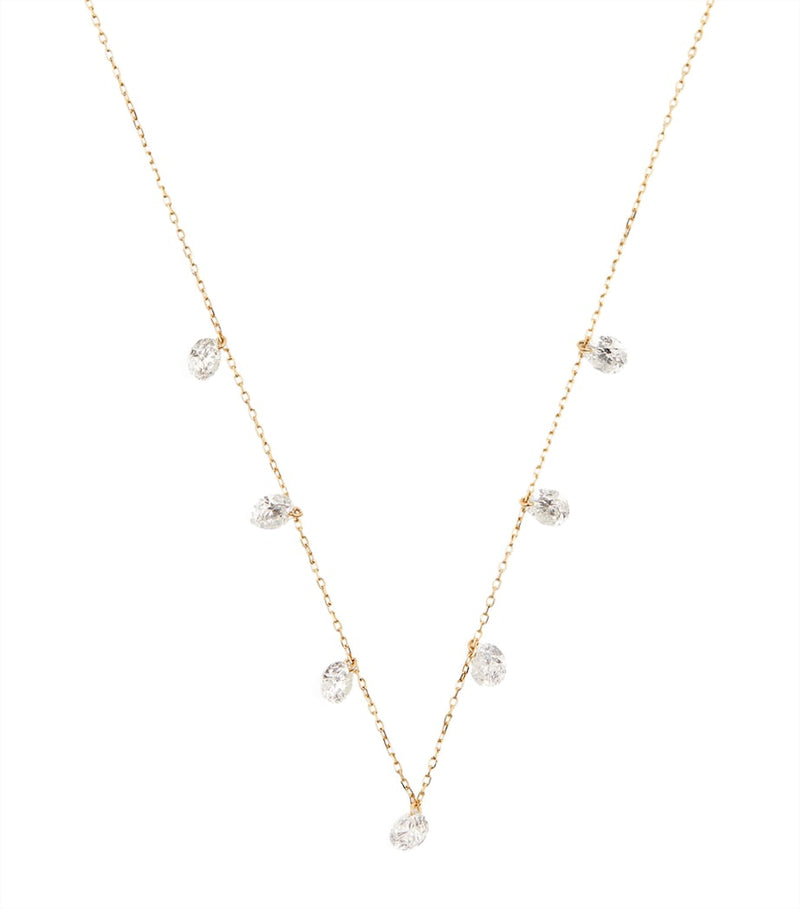 Persée yellow gold diamond 7-stone Danaé necklace, UK version