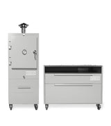 Harrods Stainless Steel Outdoor Transformable Cabinet with Castors, 90x120x70cm- Buy online at McGrocer