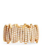Suzanne Kalan yellow gold full pave deco ring size 7 (British brand)